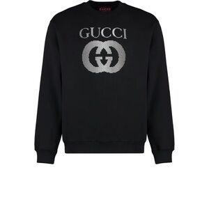Gucci logo embellished crewneck sweater
